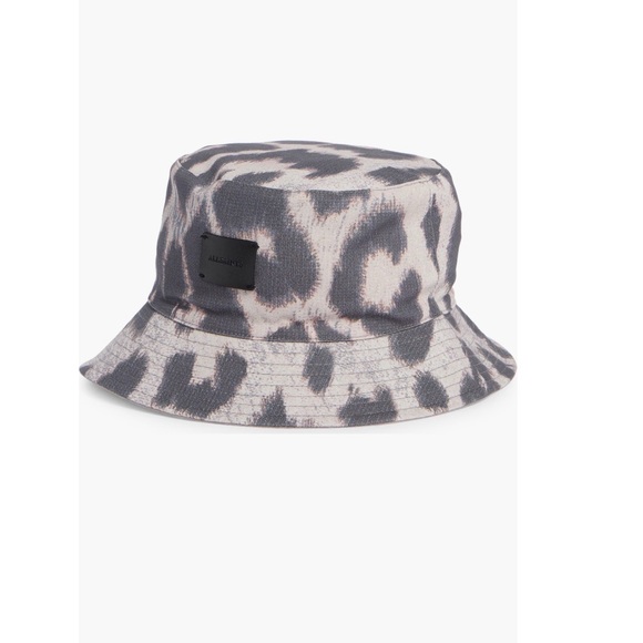 All Saints Accessories - All Saints Gray and Cream Patterned Bucket Hat